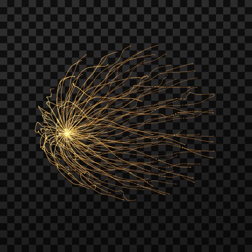 Array with dynamic particles 3d futuristic vector image