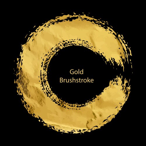 Gold round design templates for poste vector image