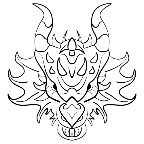 Vintage Engraved Dragon Sketch Vector Image