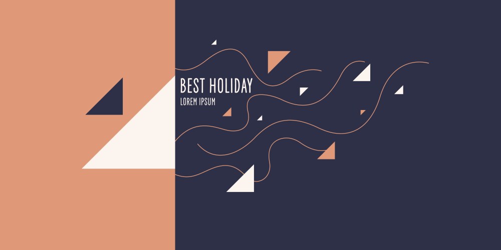 postcard with text best holiday simple vector image