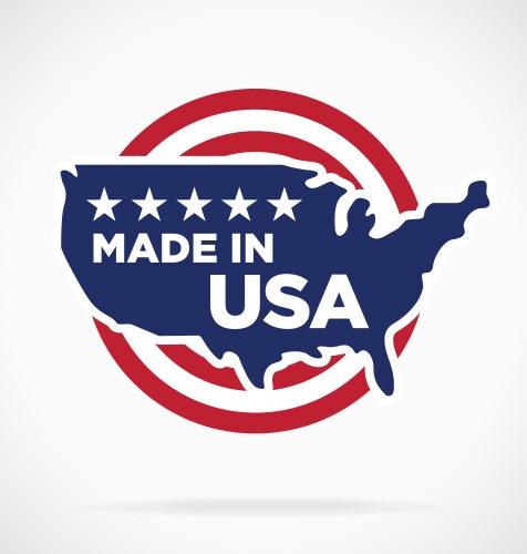 American Flag Symbol Label Vector Image