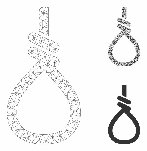 Loop knot mesh network model and triangle vector image