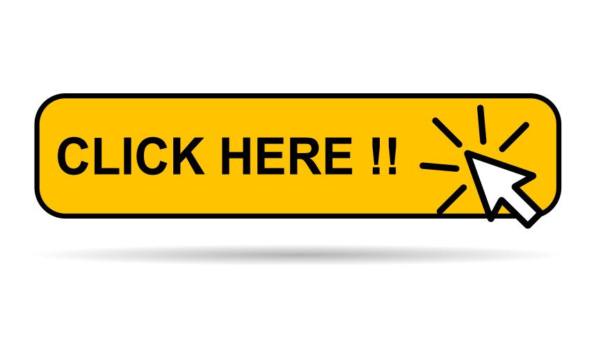 Click here web button with shadow internet flat vector image