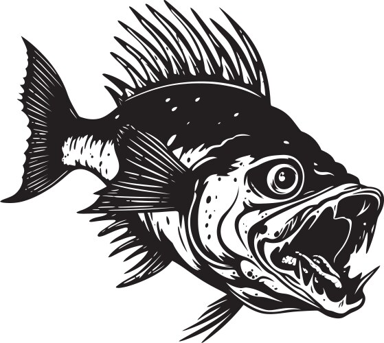 Phantom predator angular anglerfish symbolism Vector Image