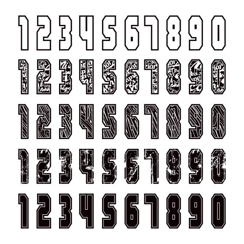 Graffiti Numbers Vector Images (over 4,400)