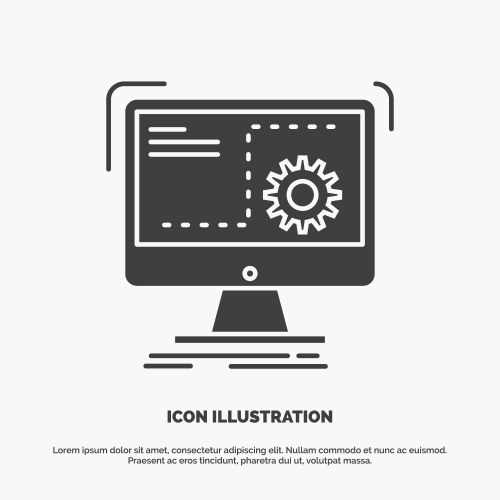 Command computer function process progress icon vector image