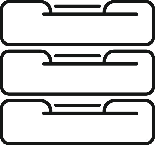 Archive storing files organizing data system icon vector image