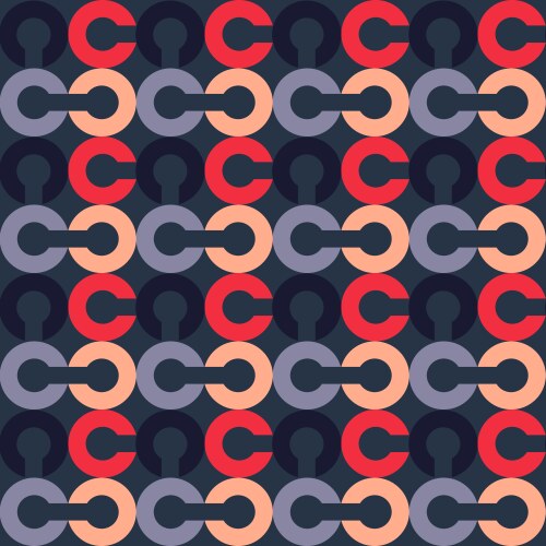 Link chain block seamless pattern vector image