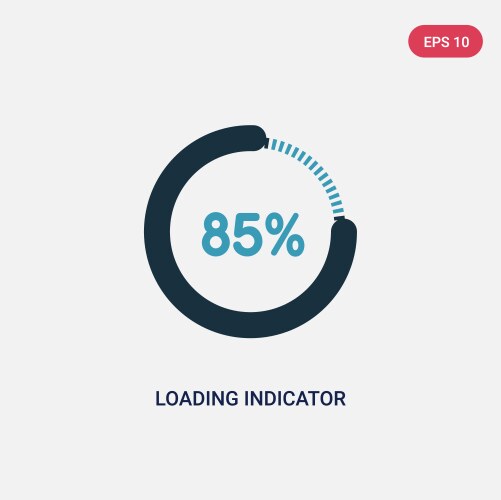 Two color loading indicator icon from user vector image