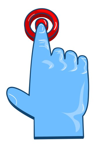 Click Button Cursor vector image