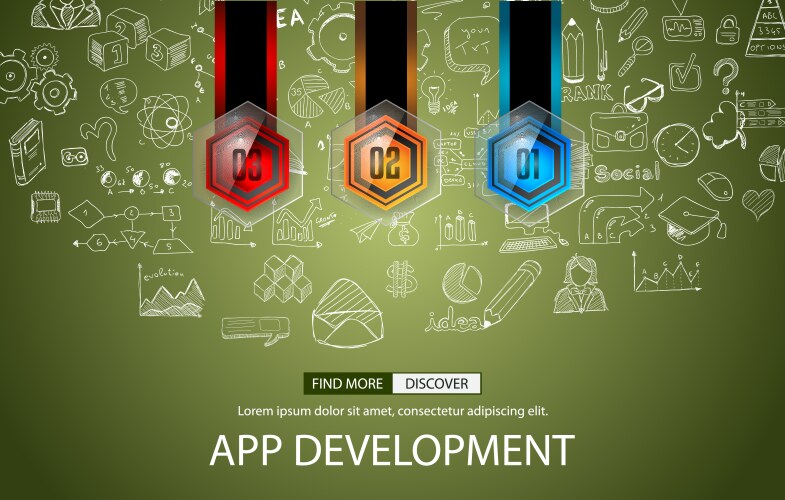 Infographics complex layout with option buttons vector image
