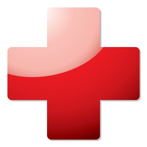 Red cross symbol vector image