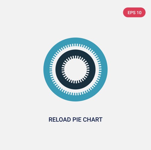 Two color reload pie chart icon from user vector image