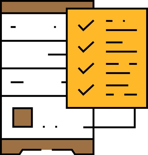 Data validation database icon color vector image