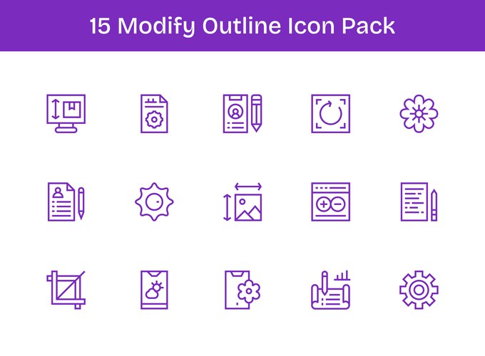 Outline Icons - Modify Pack – Royalty-Free Vector | VectorStock