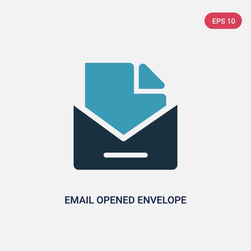 Two color email opened envelope icon from user vector image