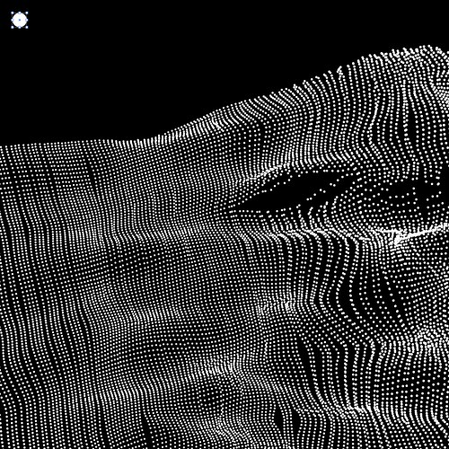 Array with dynamic particles 3d technology style vector image
