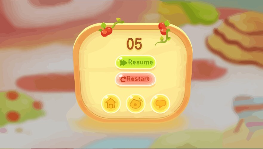 Complete set of level button game ui pop-up icon vector image