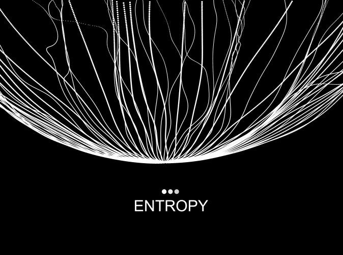 Array with dynamic particles 3d abstract grid vector image