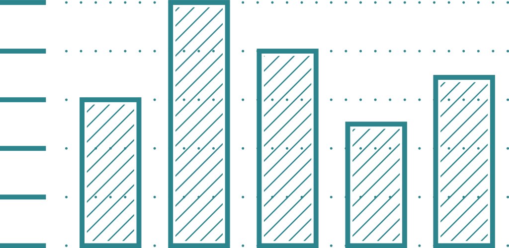 Column chart icon data statistic diagram vector image