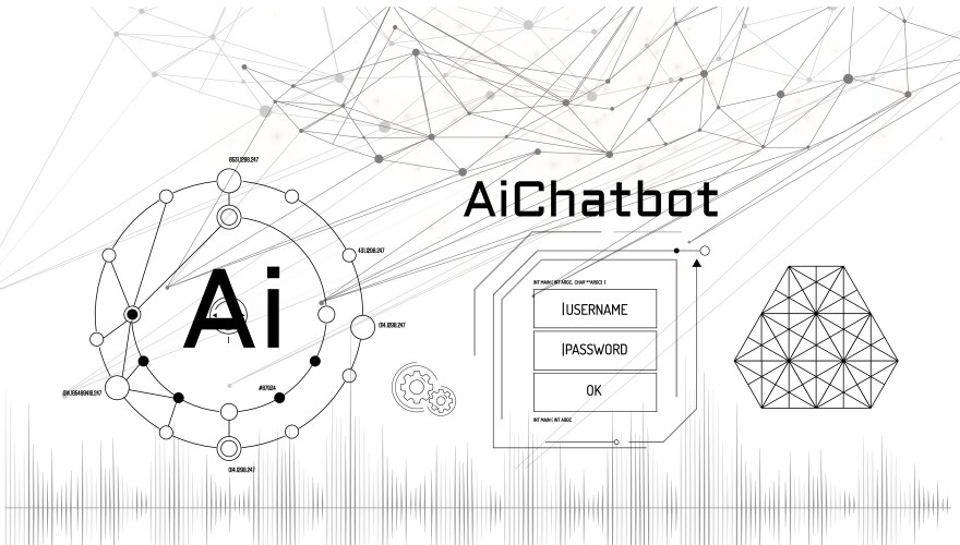 abstract futuristic infographic with ai digital vector image