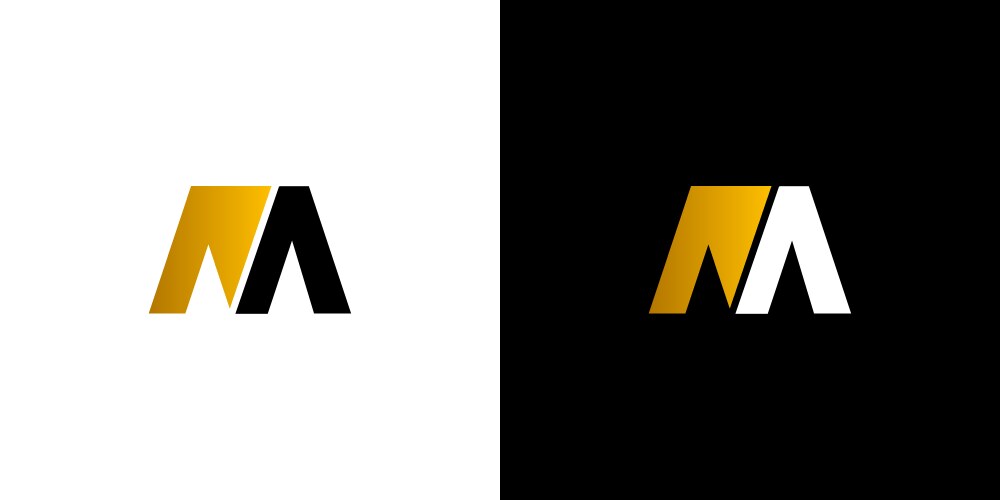 Simple and unique m logo design Royalty Free Vector Image