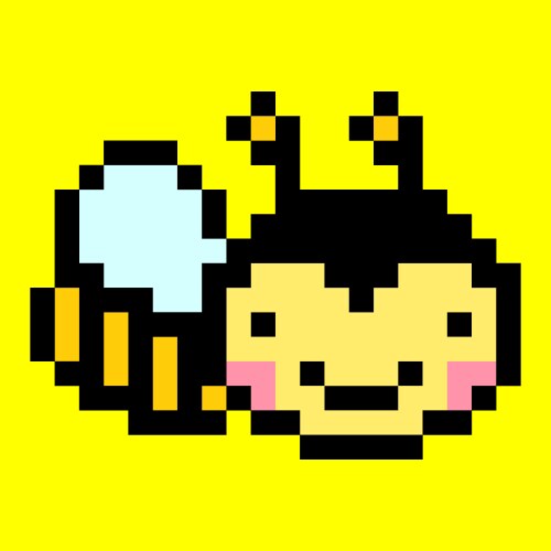 Pixel bee image for game assets Royalty Free Vector Image