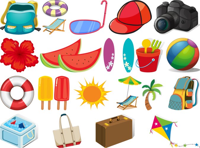 Gardener with various objects Royalty Free Vector Image