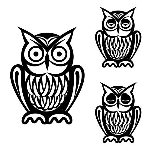 Owl Icon Set - Simple & Minimal Vector Image