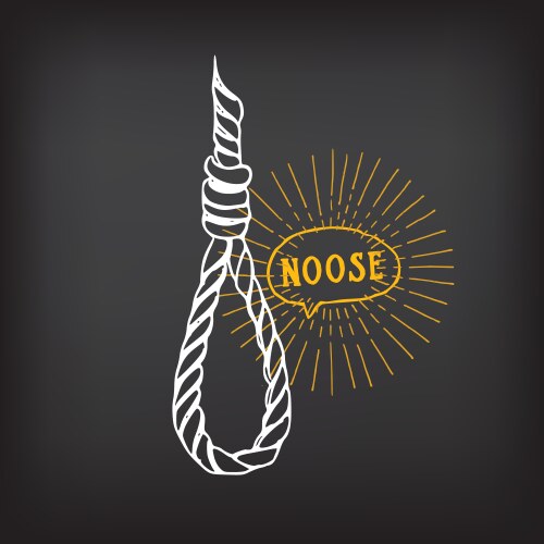 Vintage Rope Noose Sketch Vector Image
