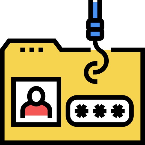 Hacking user folder color icon vector image
