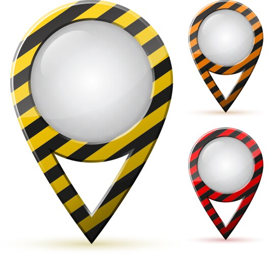Set of color map pointers vector image