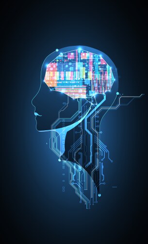 Abstract background on the theme of artificial vector image