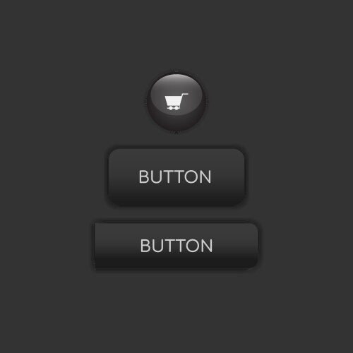 Web and ui application color button on dark vector image