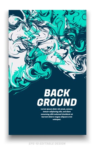 Book cover design template with abstract splash Vector Image