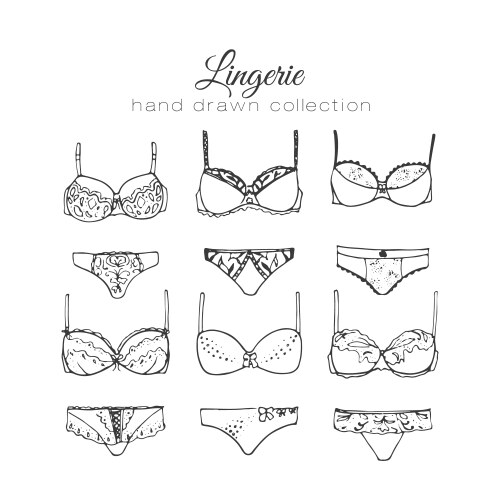 lingerie set sexy underwear design vector image