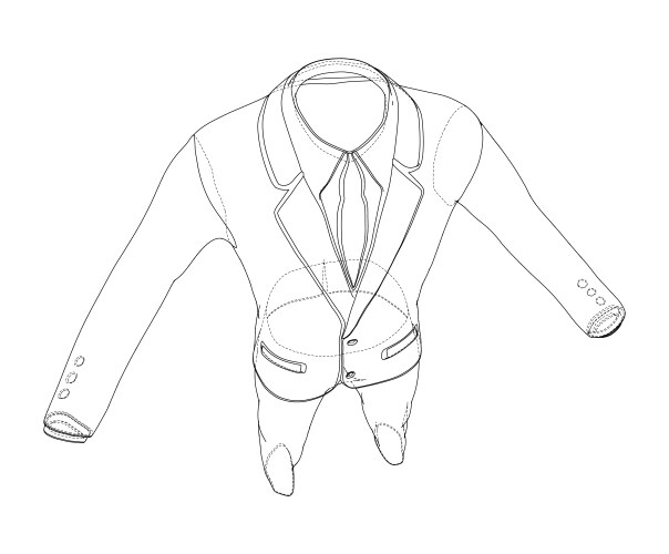 Male elegant suit vector image