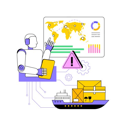 Disruption forecasting with ai abstract concept vector image
