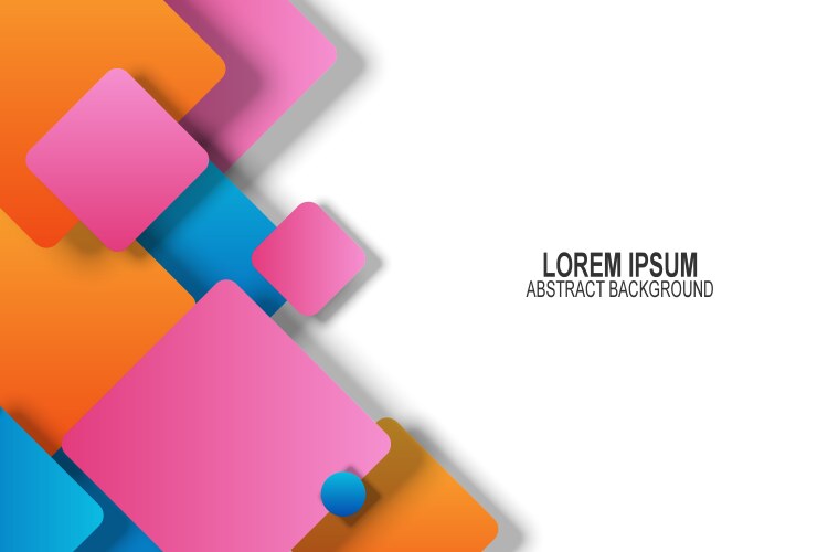 Geometric square overlapping layer background vector image