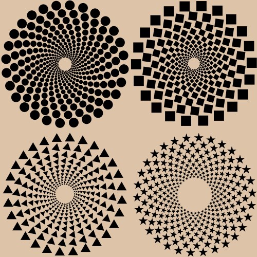 Halftone dots pattern set in format vector image