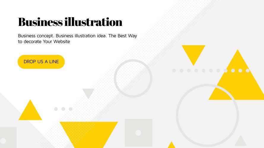 Landing page with abstract shapes vector image