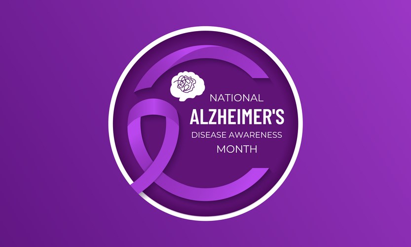 Alzheimer's Awareness Month Vector Image
