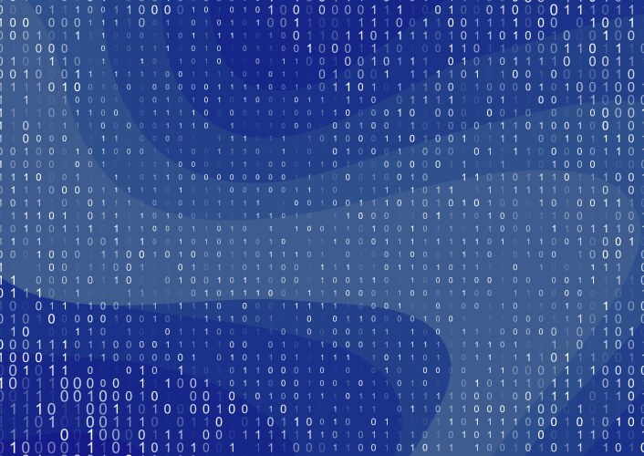 Binary computer code background vector image