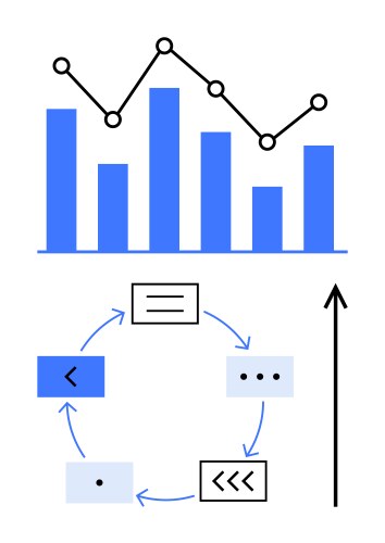 Data analysis and process optimization with graphs vector image