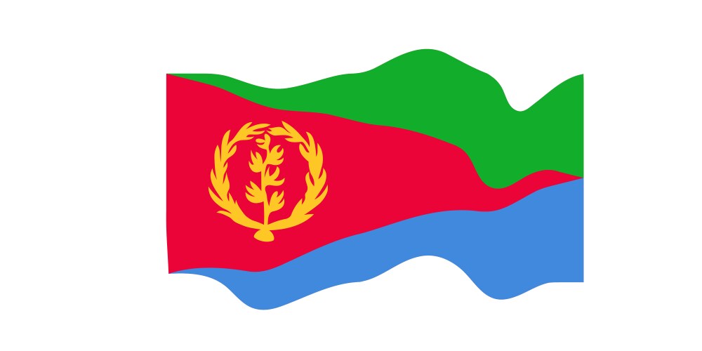 Flag of eritrea eritrean national symbol vector image