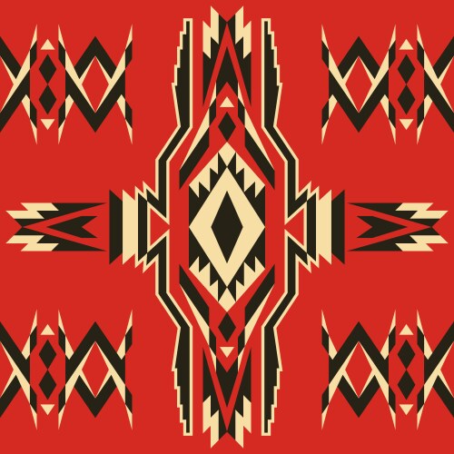 Ethnic font native american indian alphabet set Vector Image