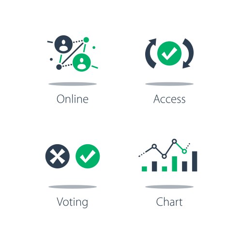 Online voting personal data collecting vector image