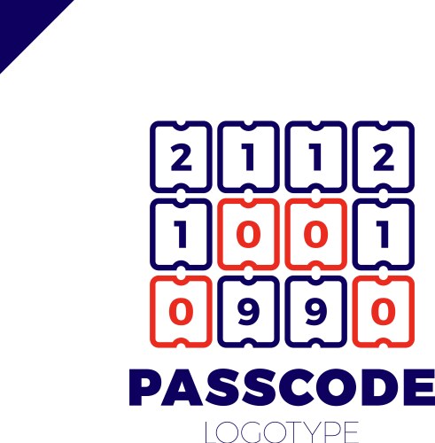 Enter pin code or password icon security number vector image