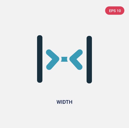 Two color width icon from user interface concept vector image