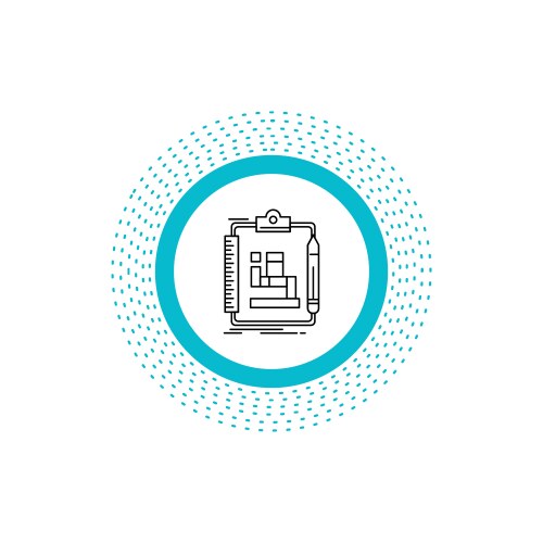 Algorithm process scheme work workflow line icon vector image